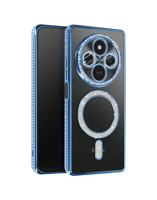 Xiaomi Redmi 14c Joke Simli Magneticsafe Kılıf - Mavi