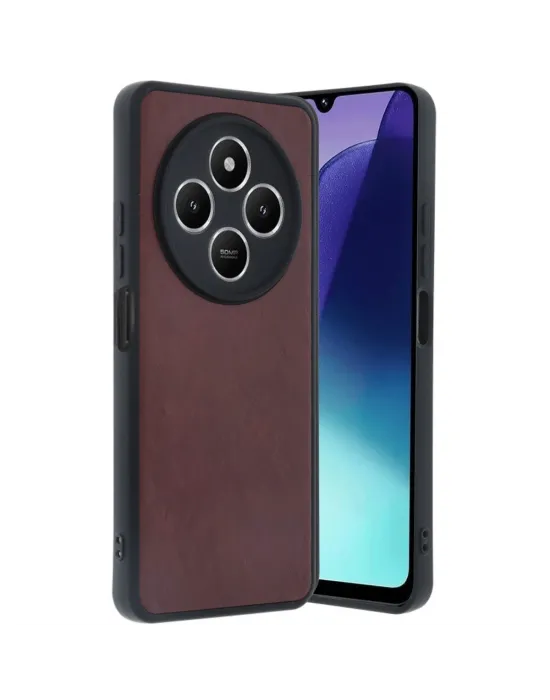 Xiaomi Redmi 14c Kılıf Aras Deri Kapak - Bordo