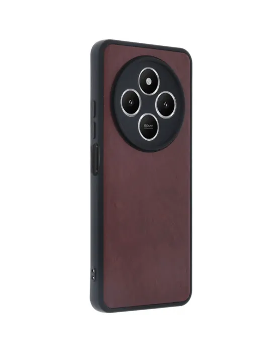 Xiaomi Redmi 14c Kılıf Aras Deri Kapak - Bordo