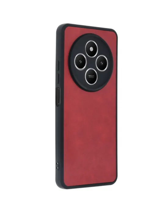 Xiaomi Redmi 14c Kılıf Aras Deri Kapak - Kırmızı