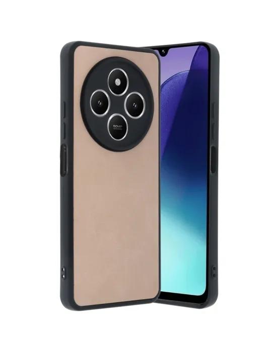 Xiaomi Redmi 14c Kılıf Aras Deri Kapak - Pudra