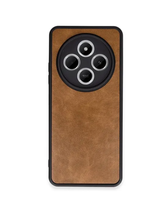 Xiaomi Redmi 14c Kılıf Aras Deri Kapak - Taba