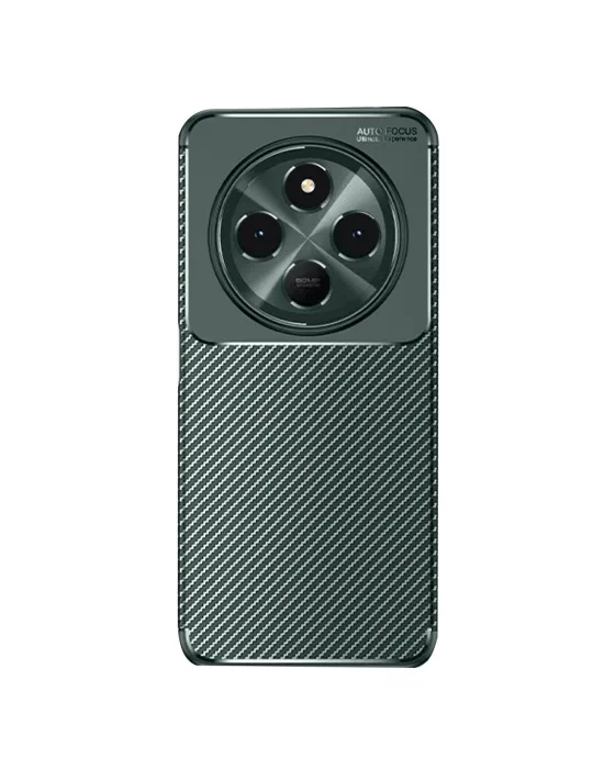 Xiaomi Redmi 14c Kılıf Auto Focus Karbon Kapak - Koyu Yeşil