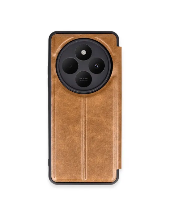 Xiaomi Redmi 14c Kılıf Flip Cover - Taba