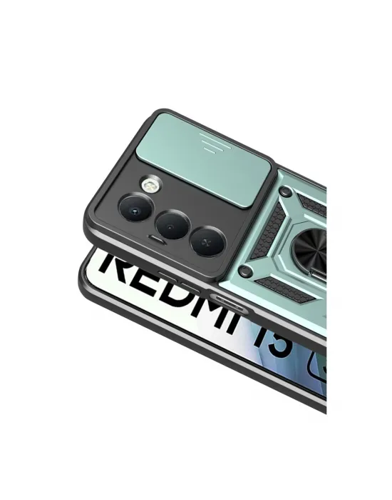 Xiaomi Redmi 15 4g Pars Lens Yüzüklü Silikon - Yeşil