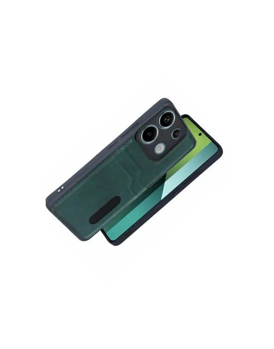 Xiaomi Redmi 15c 4g Sara Kartvizitli Deri Kılıf - Yeşil
