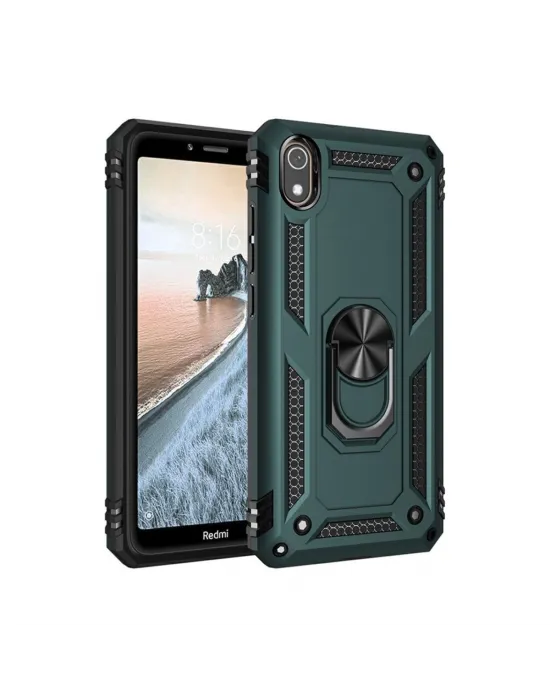 Xiaomi Redmi 7a Kılıf Sofya Yüzüklü Silikon Kapak - Yeşil
