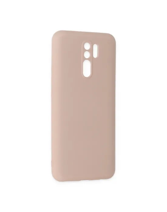 Xiaomi Redmi 9 Kılıf Nano İçi Kadife Silikon - Pudra