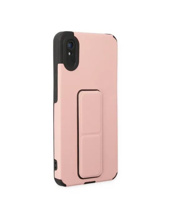 Xiaomi Redmi 9a Kılıf Mega Standlı Silikon - Pudra