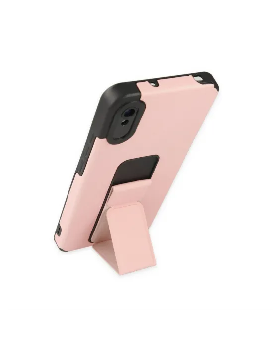 Xiaomi Redmi 9a Kılıf Mega Standlı Silikon - Pudra