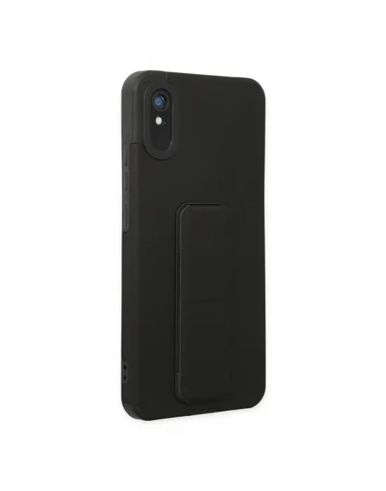 Xiaomi Redmi 9a Kılıf Mega Standlı Silikon - Siyah