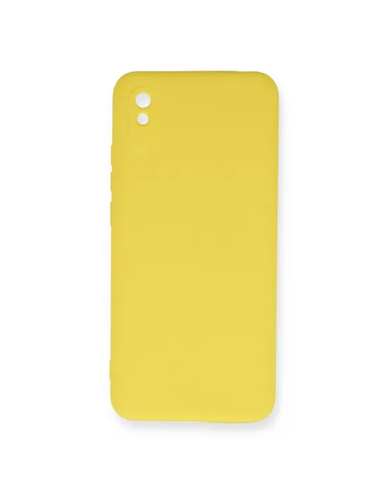 Xiaomi Redmi 9a Kılıf Nano İçi Kadife Silikon - Sarı