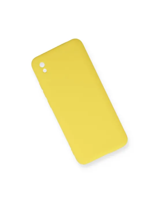 Xiaomi Redmi 9a Kılıf Nano İçi Kadife Silikon - Sarı