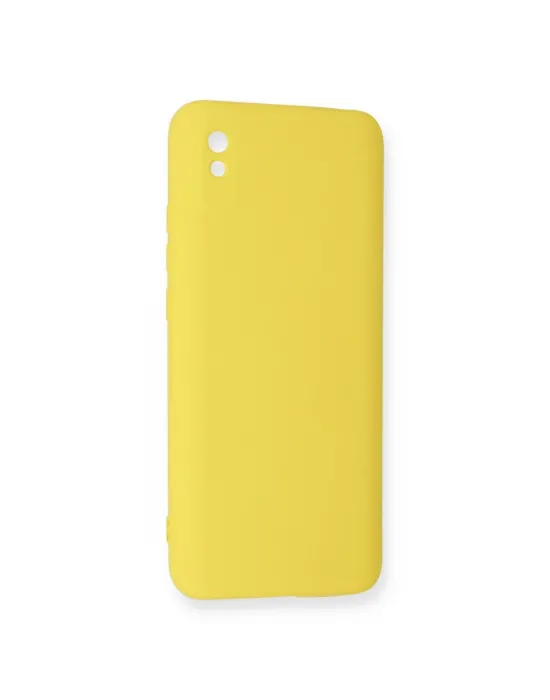 Xiaomi Redmi 9a Kılıf Nano İçi Kadife Silikon - Sarı