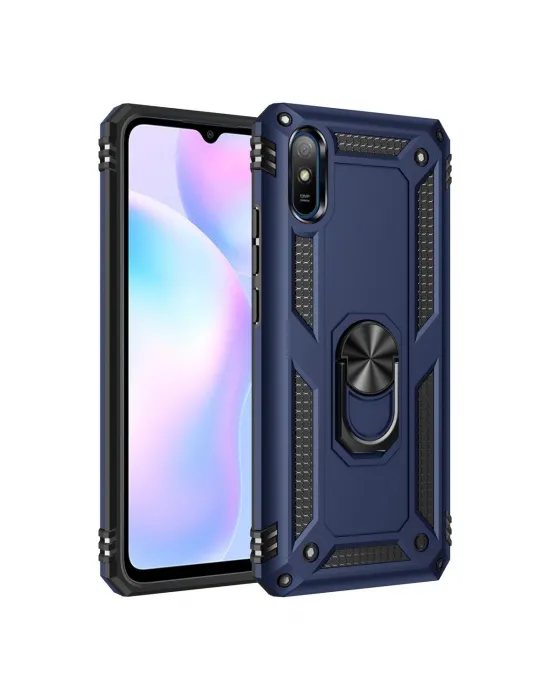 Xiaomi Redmi 9a Kılıf Sofya Yüzüklü Silikon Kapak - Lacivert
