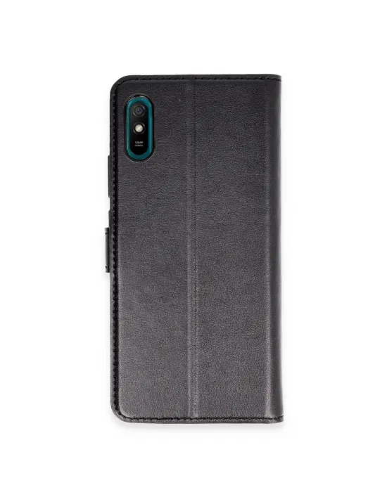 Xiaomi Redmi 9a Kılıf Trend S Plus Kapaklı Kılıf - Siyah