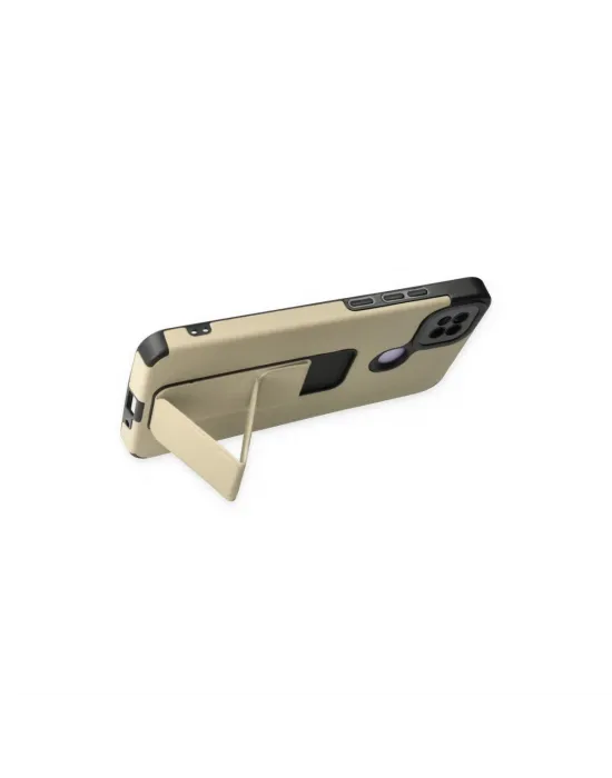 Xiaomi Redmi 9c Kılıf Mega Standlı Silikon - Gold