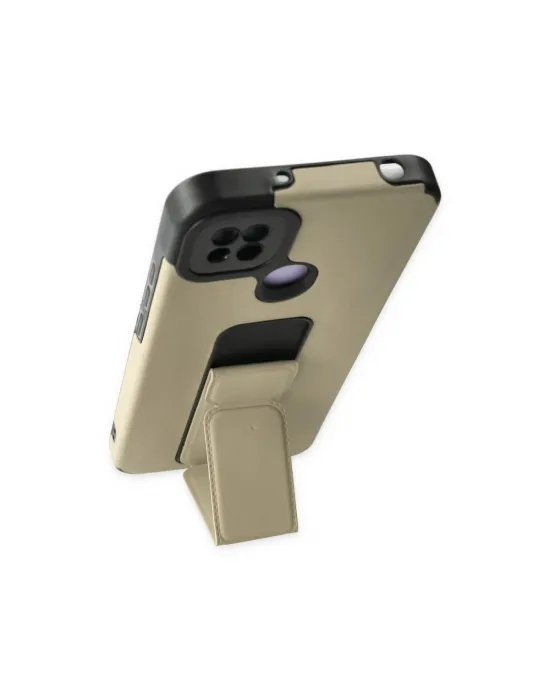 Xiaomi Redmi 9c Kılıf Mega Standlı Silikon - Gold