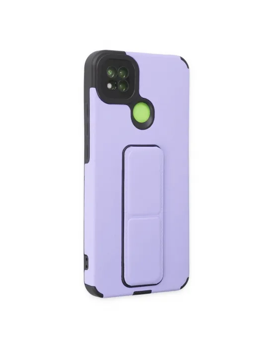 Xiaomi Redmi 9c Kılıf Mega Standlı Silikon - Lila