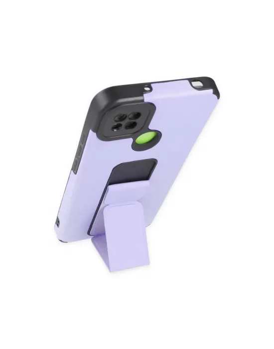 Xiaomi Redmi 9c Kılıf Mega Standlı Silikon - Lila