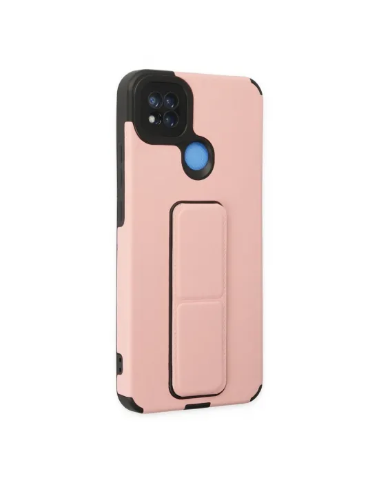 Xiaomi Redmi 9c Kılıf Mega Standlı Silikon - Pudra