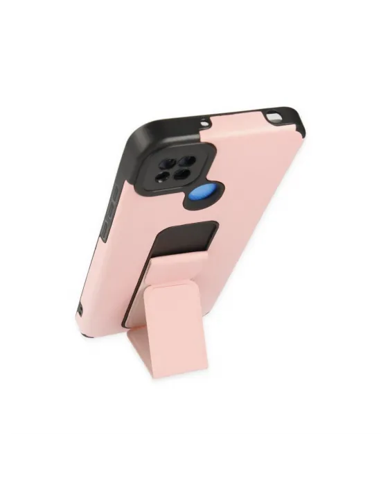 Xiaomi Redmi 9c Kılıf Mega Standlı Silikon - Pudra