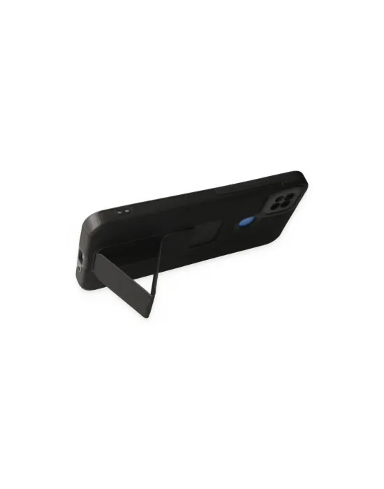 Xiaomi Redmi 9c Kılıf Mega Standlı Silikon - Siyah