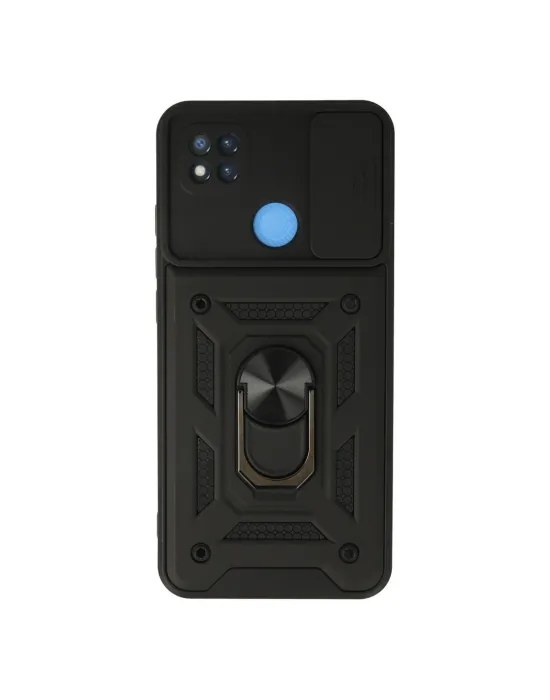 Xiaomi Redmi 9c Kılıf Pars Lens Yüzüklü Silikon - Siyah