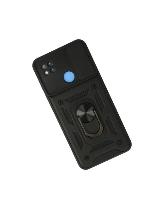 Xiaomi Redmi 9c Kılıf Pars Lens Yüzüklü Silikon - Siyah