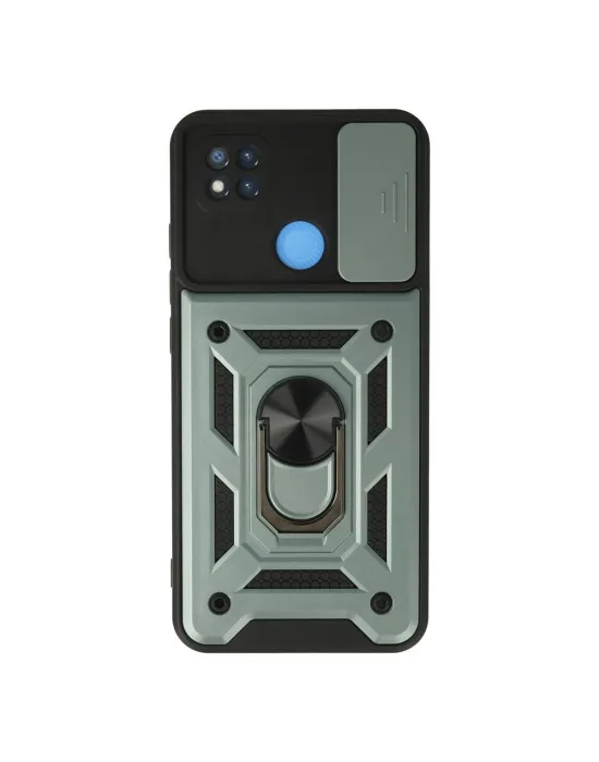 Xiaomi Redmi 9c Kılıf Pars Lens Yüzüklü Silikon - Yeşil
