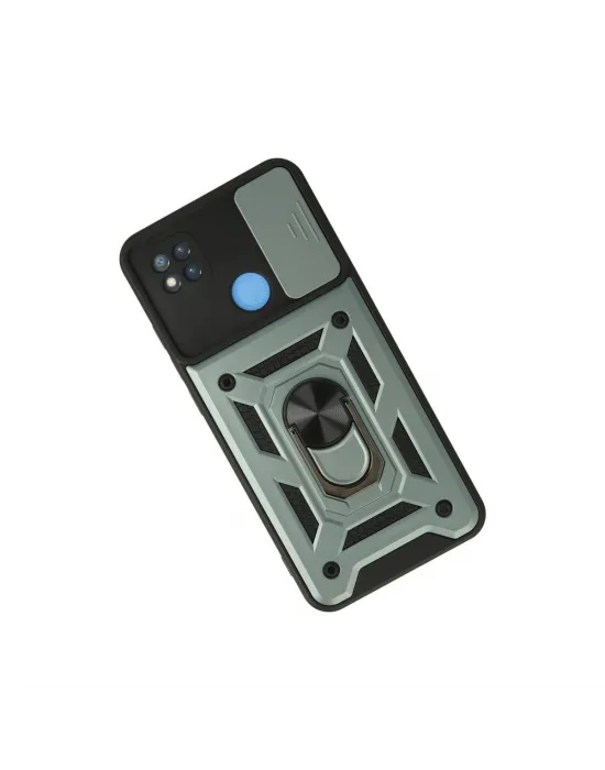 Xiaomi Redmi 9c Kılıf Pars Lens Yüzüklü Silikon - Yeşil