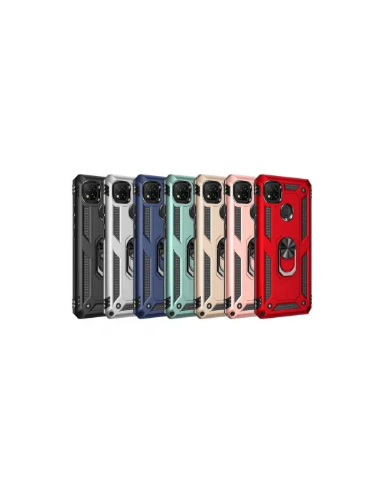 Xiaomi Redmi 9c Kılıf Sofya Yüzüklü Silikon Kapak - Gold