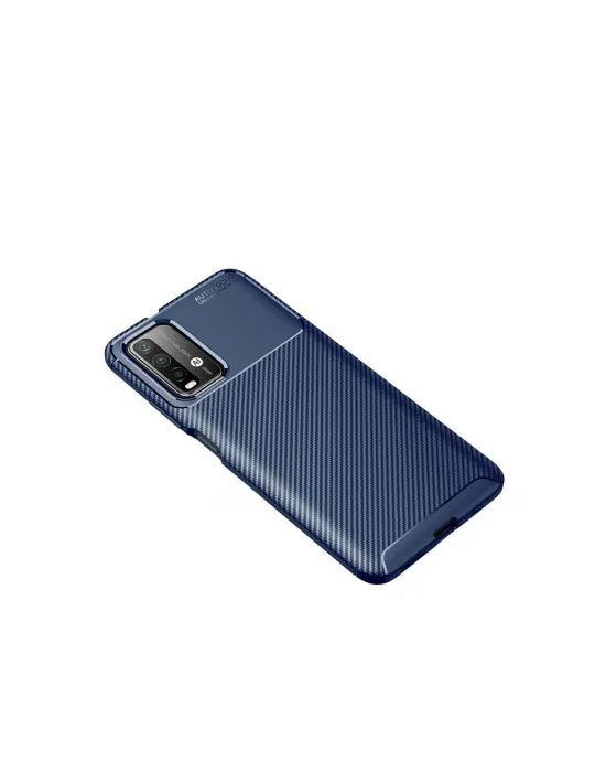 Xiaomi Redmi 9t Kılıf Auto Focus Karbon Kapak - Lacivert