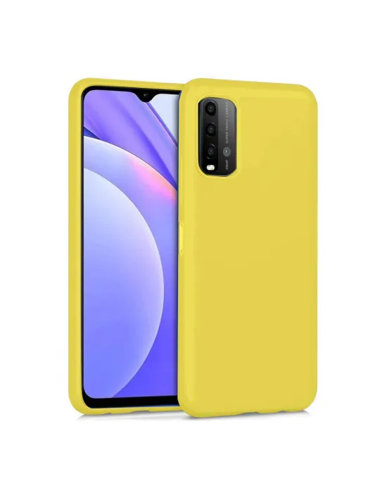 Xiaomi Redmi 9t Kılıf Nano İçi Kadife Silikon - Sarı