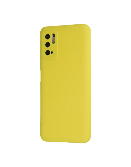 Xiaomi Redmi Note 10 5g Kılıf Nano İçi Kadife Silikon - Sarı