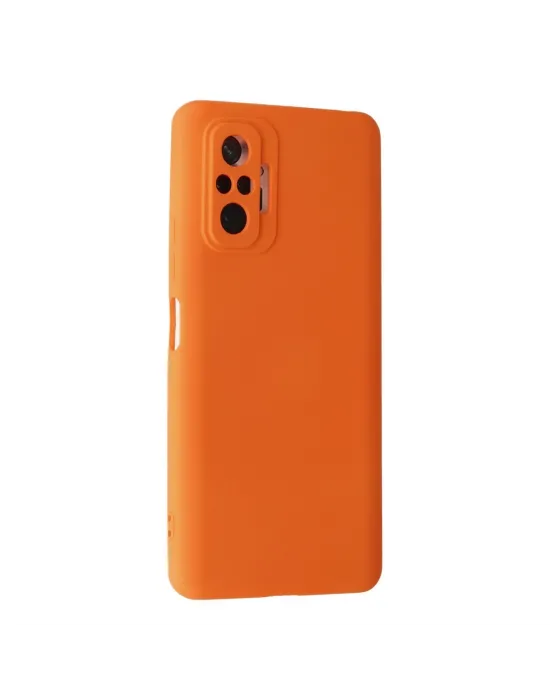 Xiaomi Redmi Note 10 Pro Kılıf Nano İçi Kadife Silikon - Turuncu