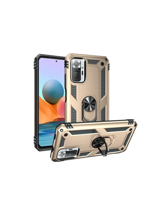 Xiaomi Redmi Note 10 Pro Kılıf Sofya Yüzüklü Silikon Kapak - Gold