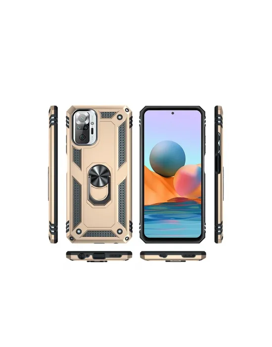 Xiaomi Redmi Note 10 Pro Kılıf Sofya Yüzüklü Silikon Kapak - Gold