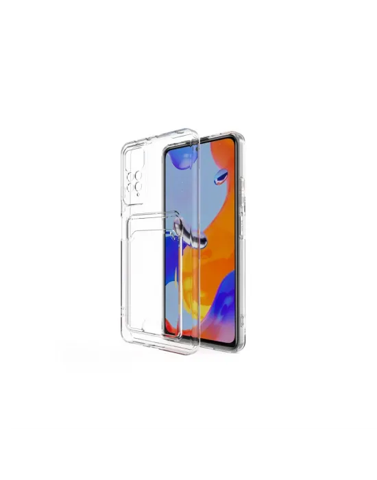Xiaomi Redmi Note 11 Kılıf Kart Şeffaf Silikon - Şeffaf