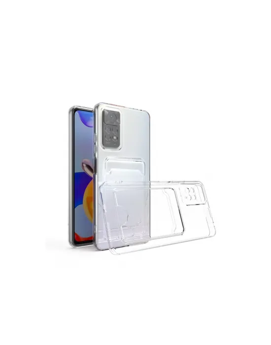 Xiaomi Redmi Note 11 Kılıf Kart Şeffaf Silikon - Şeffaf