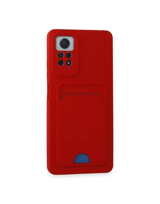 Xiaomi Redmi Note 11 Pro Kılıf Kelvin Kartvizitli Silikon - Kırmızı