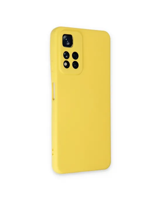 Xiaomi Redmi Note 11 Pro Plus 5g Kılıf Nano İçi Kadife Silikon - Sarı