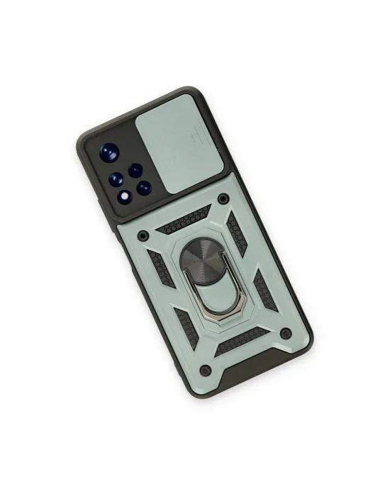 Xiaomi Redmi Note 11t Kılıf Pars Lens Yüzüklü Silikon - Yeşil