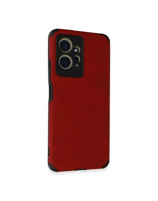 Xiaomi Redmi Note 12 4g Kılıf Loop Deri Silikon - Kırmızı
