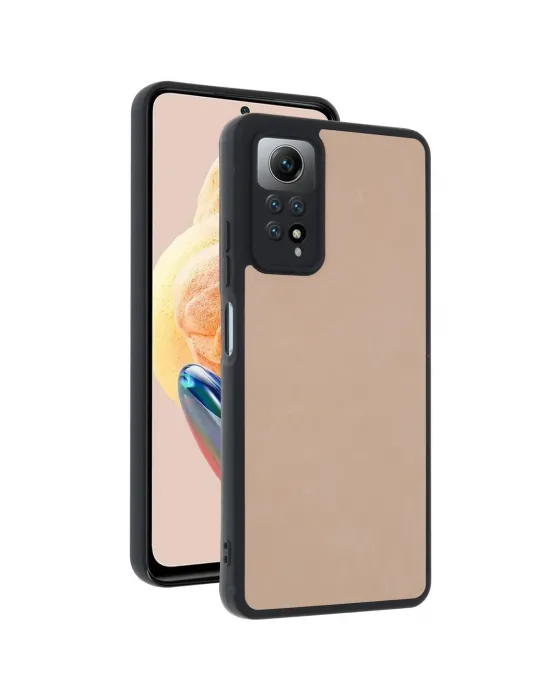 Xiaomi Redmi Note 12 Pro 4g Kılıf Aras Deri Kapak - Pudra