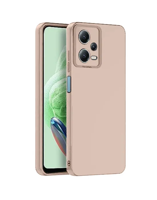 Xiaomi Redmi Note 12 Pro 5g Kılıf Nano İçi Kadife Silikon - Pudra
