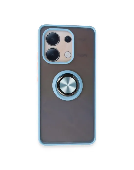 Xiaomi Redmi Note 13 4g Kılıf Montreal Yüzüklü Silikon Kapak - Buz Mavi