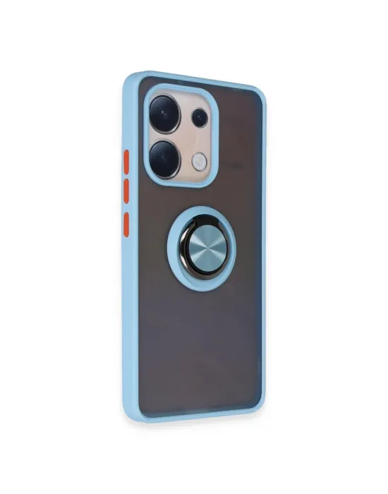 Xiaomi Redmi Note 13 4g Kılıf Montreal Yüzüklü Silikon Kapak - Buz Mavi