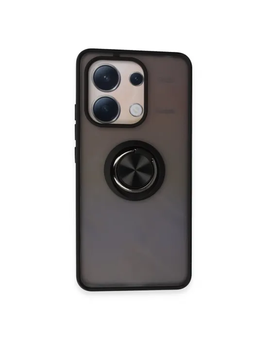 Xiaomi Redmi Note 13 4g Kılıf Montreal Yüzüklü Silikon Kapak - Siyah
