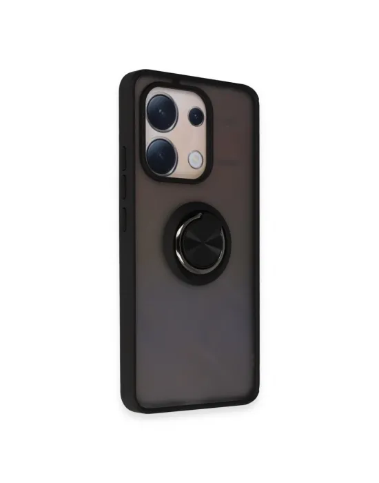Xiaomi Redmi Note 13 4g Kılıf Montreal Yüzüklü Silikon Kapak - Siyah